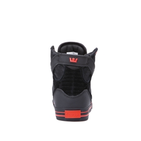 Supra Mens SKYTOP High Top Shoes Black/black/Risk Red | US-40674